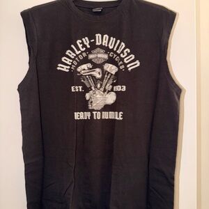 Harley-Davidson Black Sleeveless Muscle Tank Top